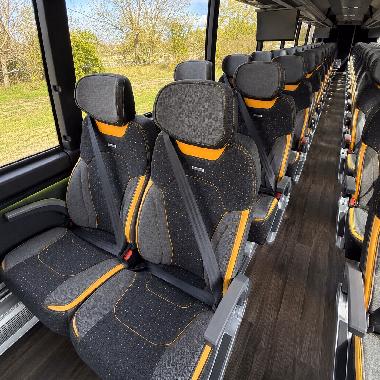 largo charter bus interior