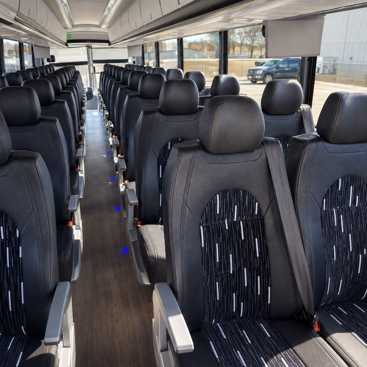 largo charter bus rental inside