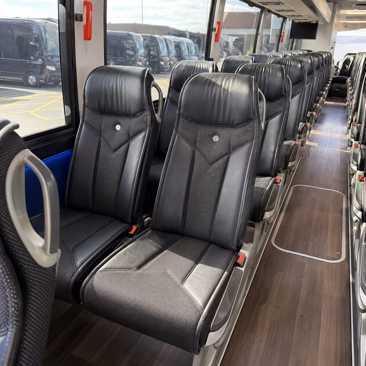 largo charter bus rental interior